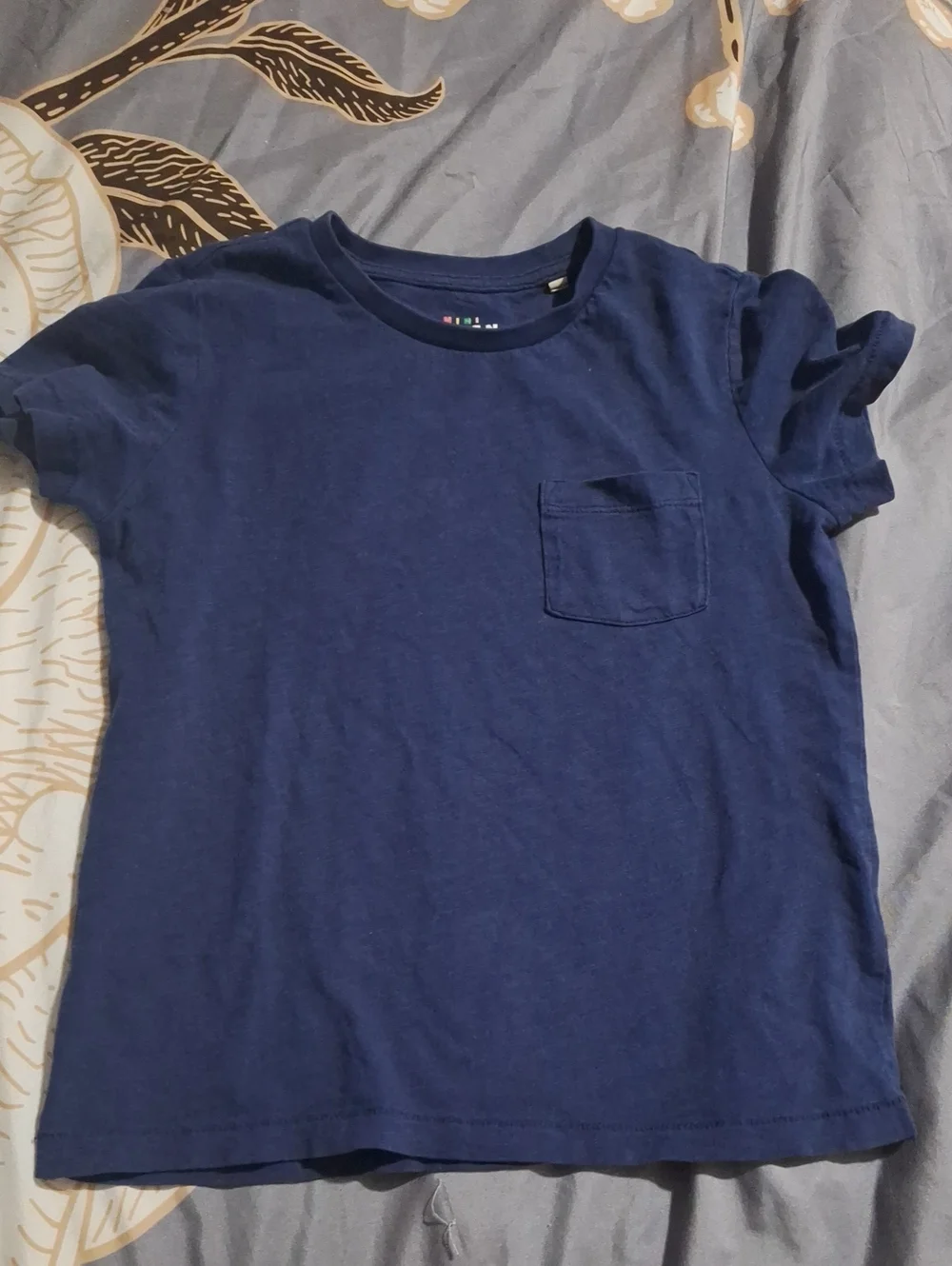 Mini Boden Navy Blue Short Sleeve Pocket Tee
